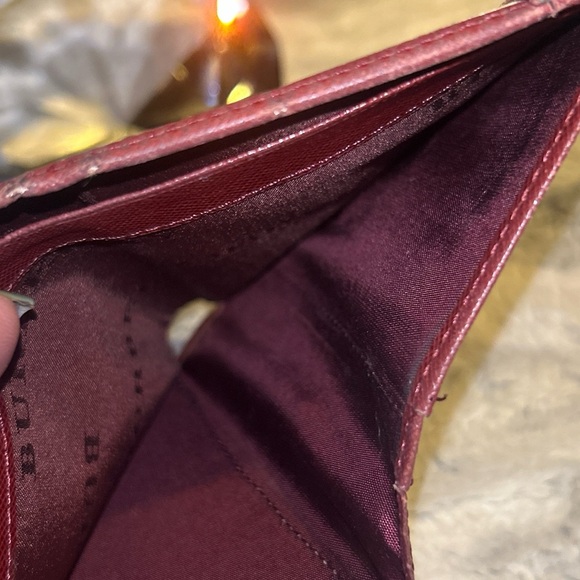 Burberry Nova Check Bi-Fold Wallet with red leather trim - Picture 13 of 14